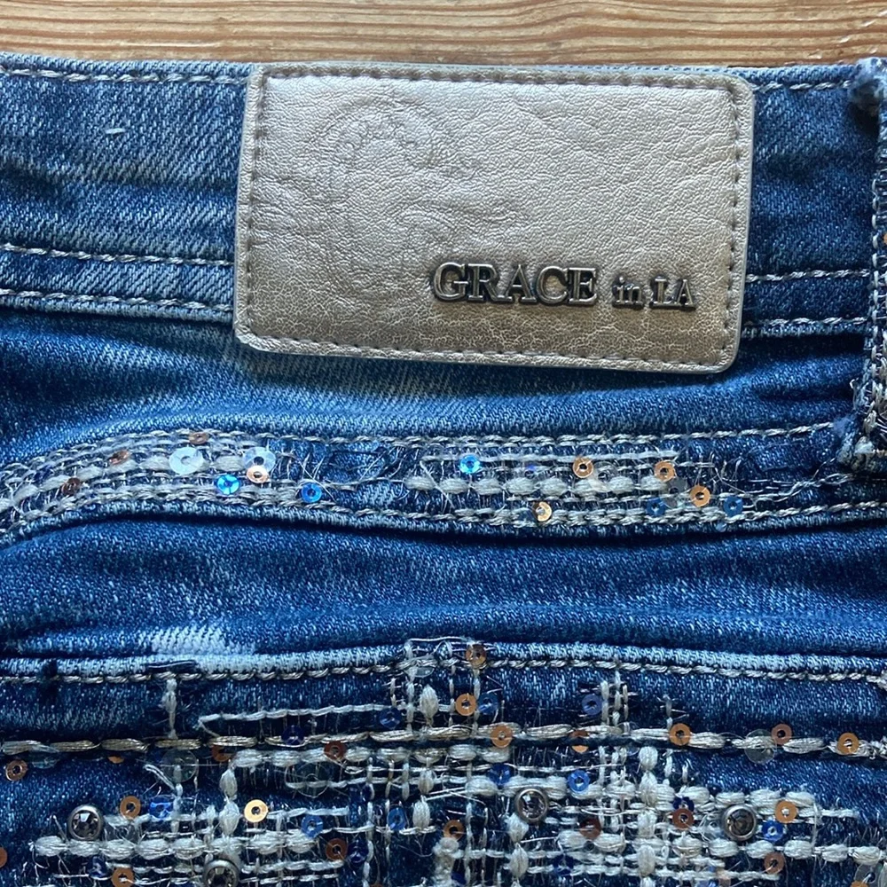 Grace in LA Embellished Boot Cut Jeans - Picture 4 of 9